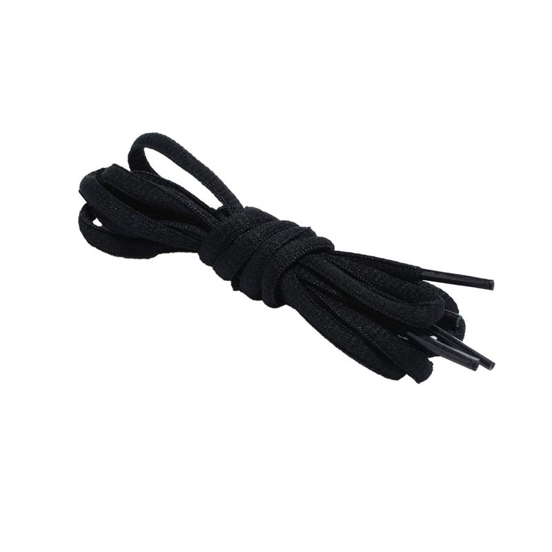 Curtual Oval Shoelaces Half Round 1/4" Shoe Laces for Athletic Shoelaces 5 Colors 8 Different Lengths (54" inches (137 cm), Black) - Image 1